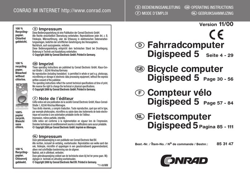 Conrad Digispeed 5 operating instructions