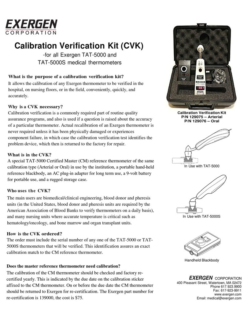 Exergen Calibration Verification Kit manual