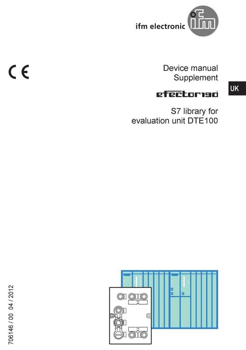 IFM Electronic efectror190 DTE100 Device manual Supplement