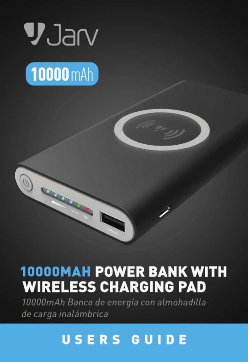 Jarv 10000MAH user guide