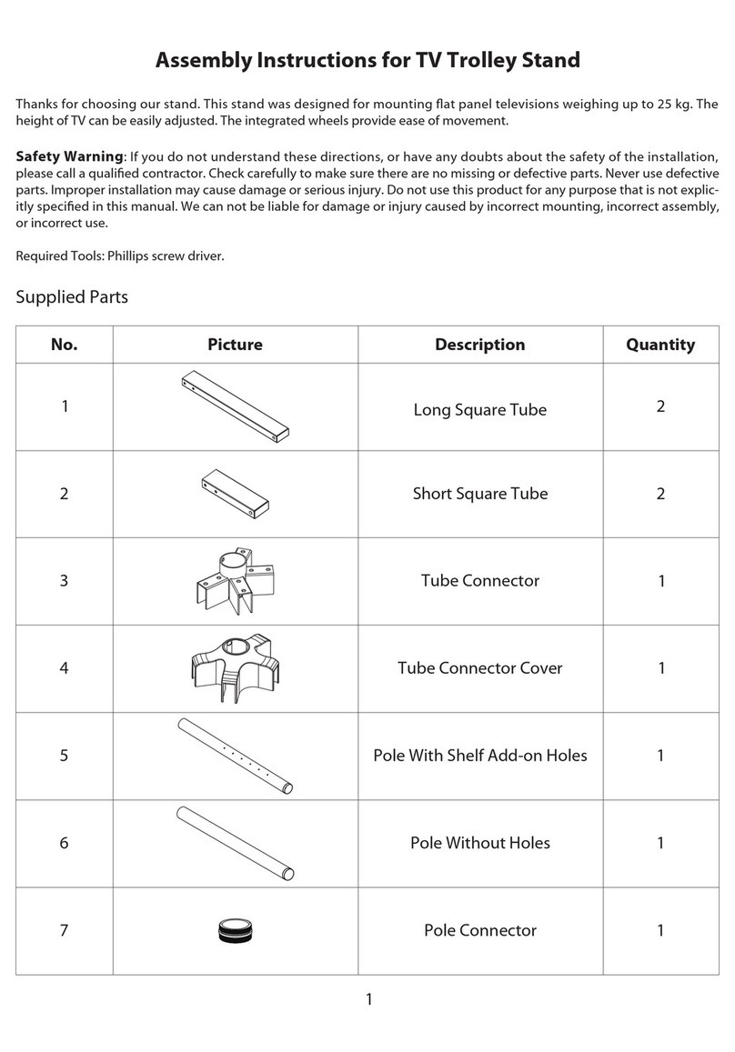 DMP Electronics TV Trolley Stand Assembly instructions