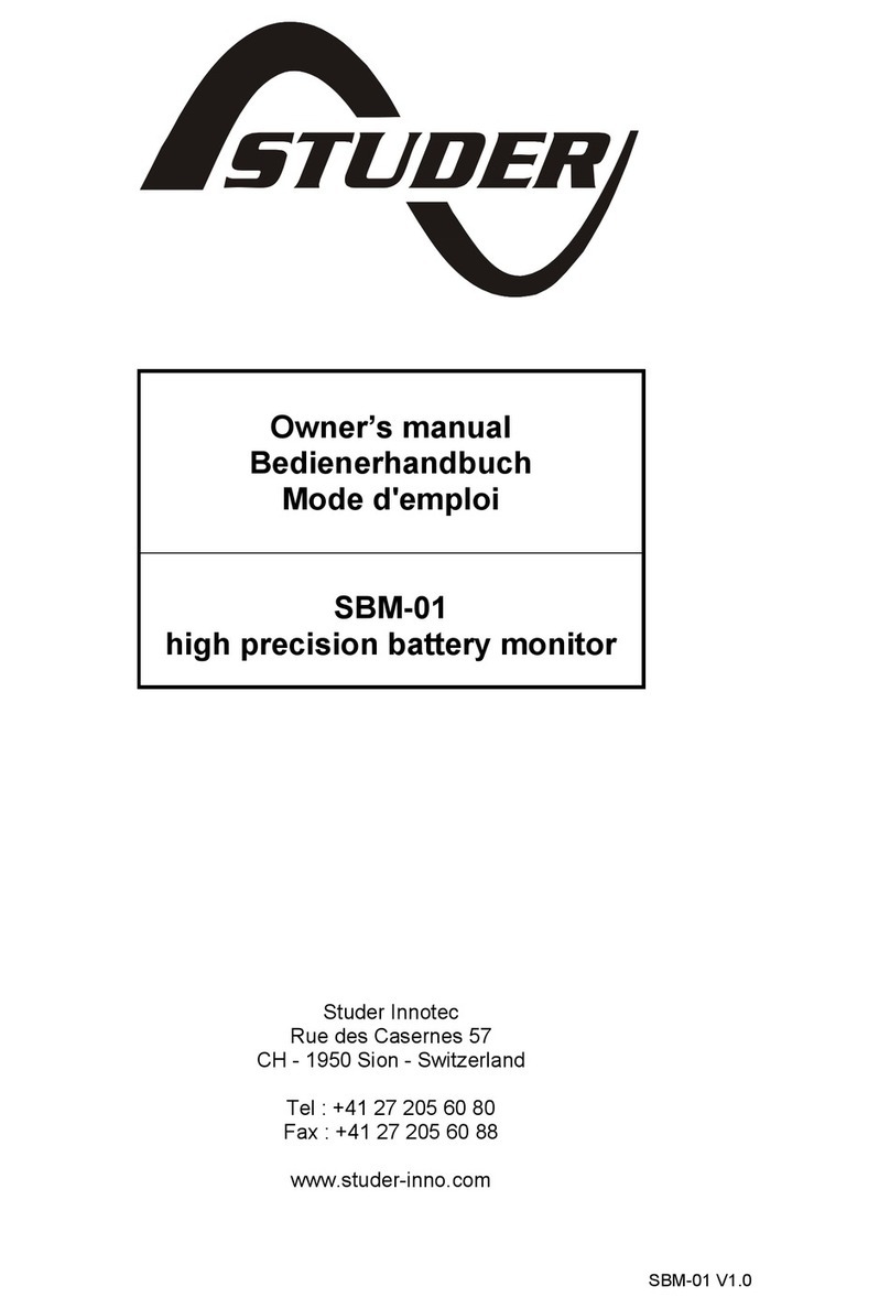 Studer SBM-01 owner's manual