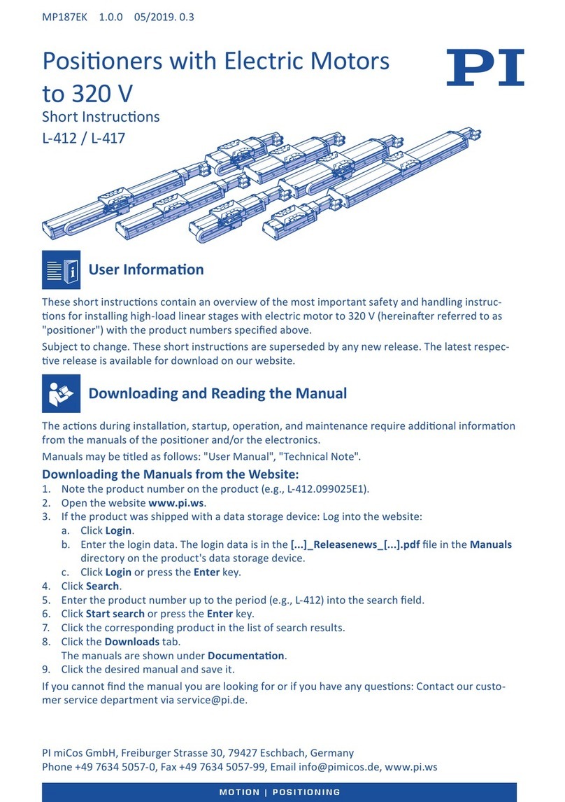PI L-412 Short instructions