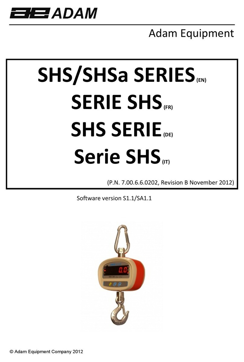 Adam Equipment SHS Series User manual