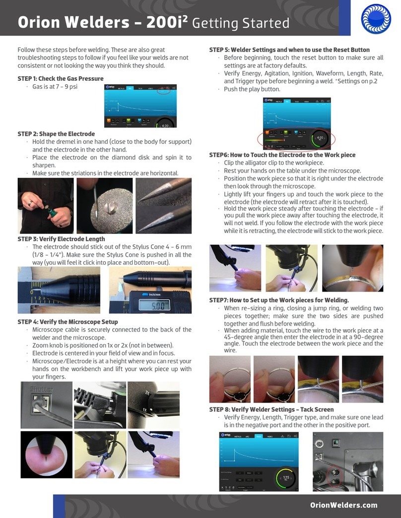 Orion Welders 200i2 User manual