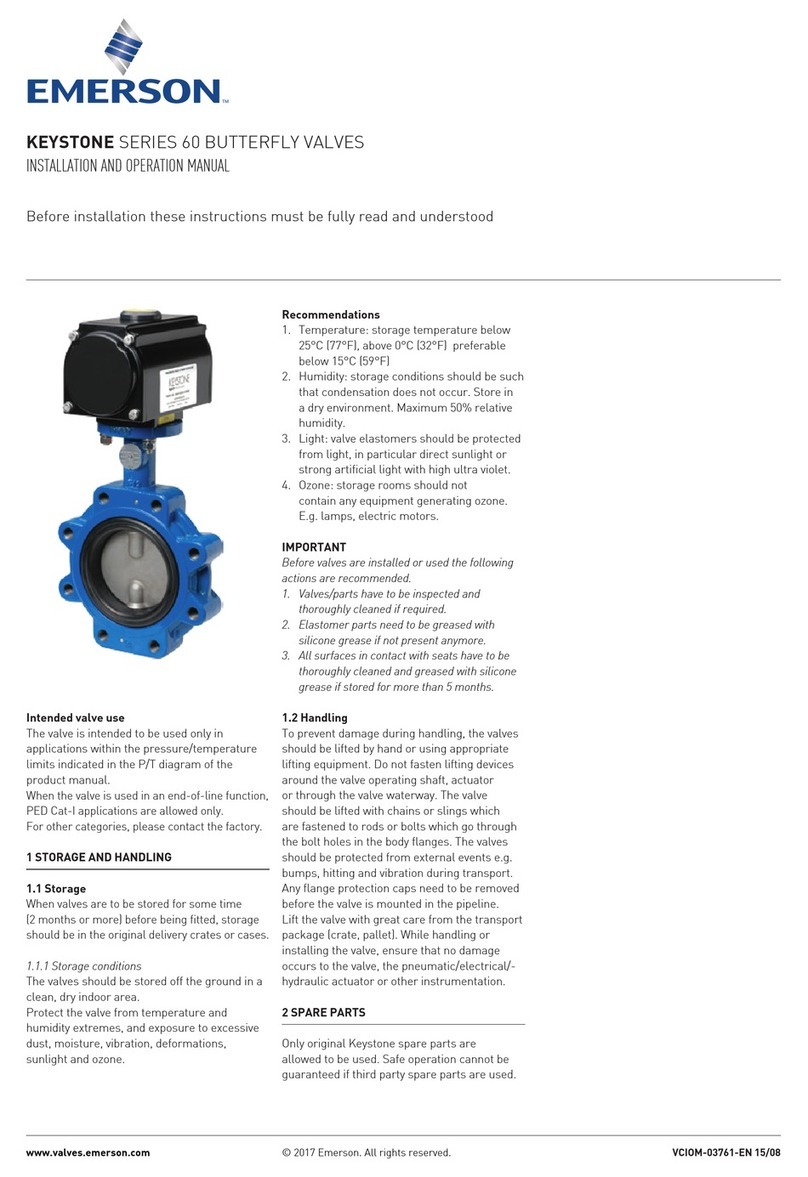Emerson KEYSTONE 60 Series Installation and operation manual