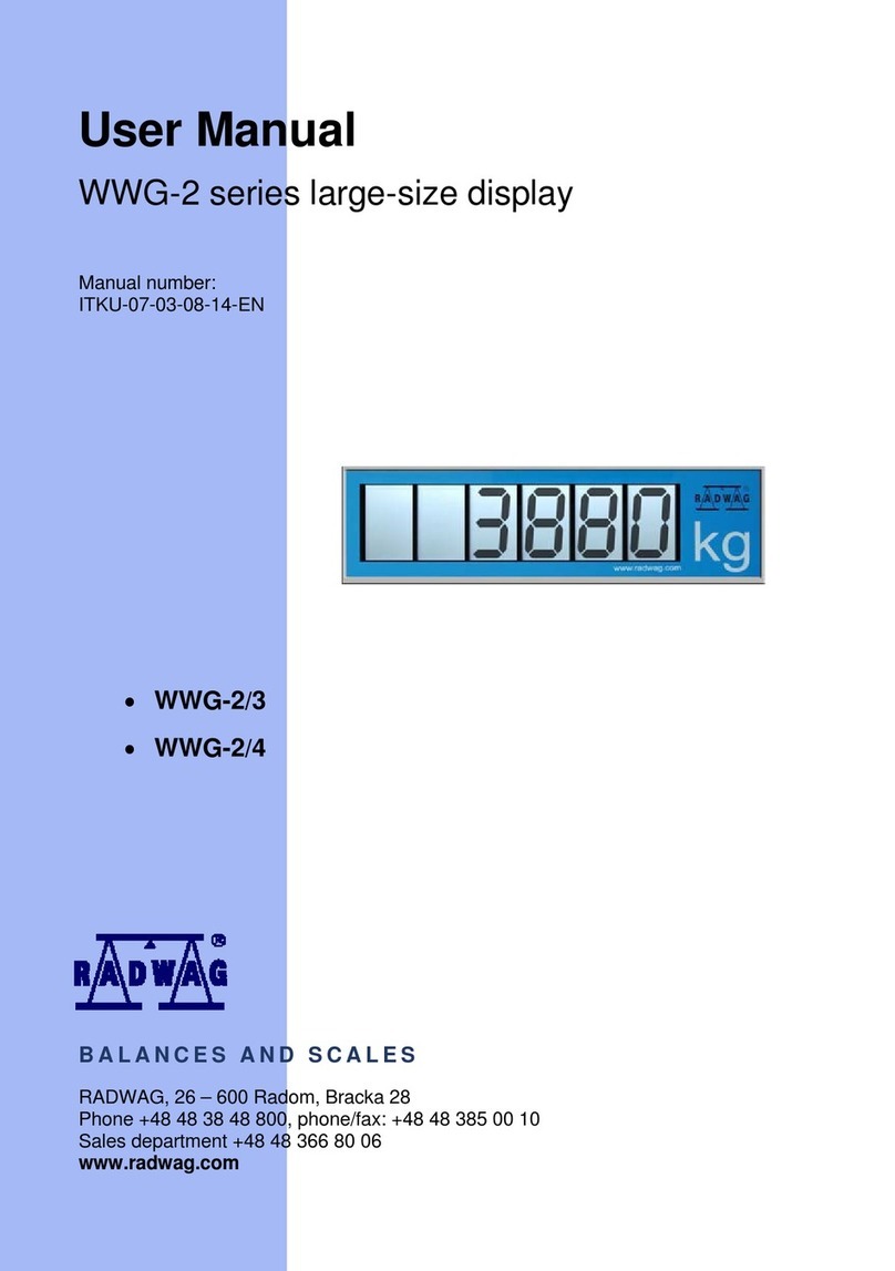 RADWAG WWG-2 Series User manual