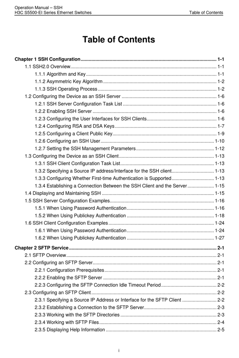 H3C S5500-EI series User manual H3C S5500-EI series User manual