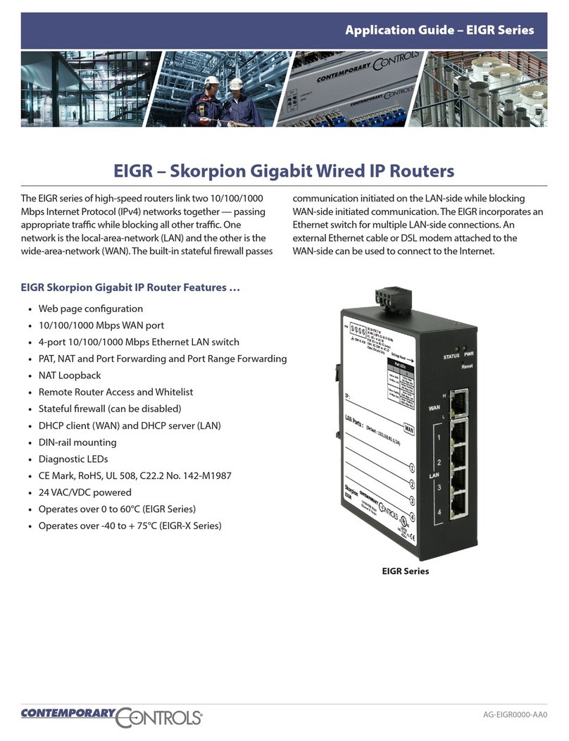 Contemporary Controls EIGR Series User guide