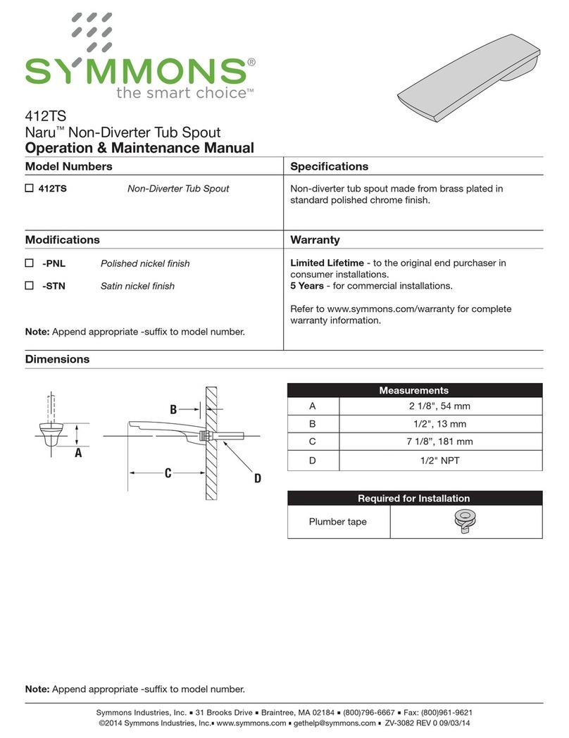 Symmons Naru 412TS Manual