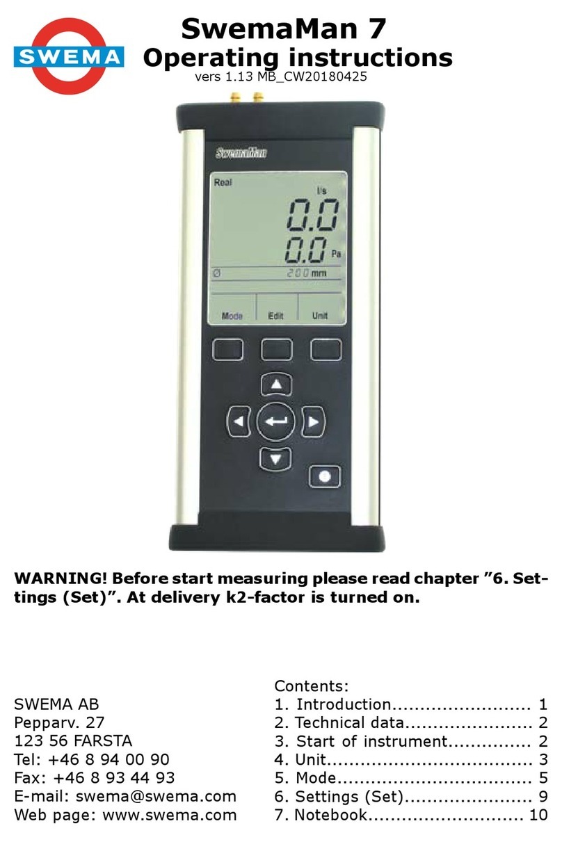Swema SwemaMan 7 User manual