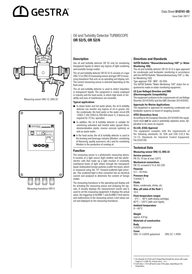 GESTRA TURBISCOPE OR 52/5 datasheet