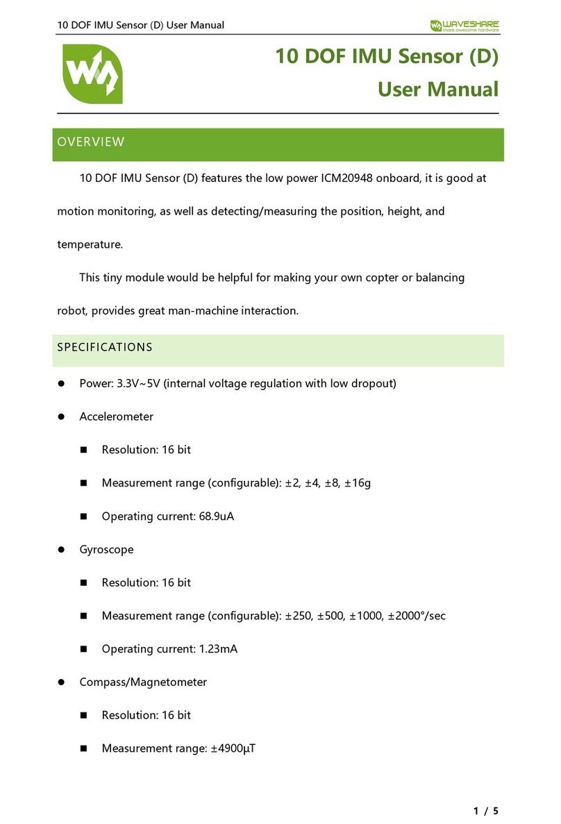 Waveshare 10 DOF IMU Sensor (D) User manual