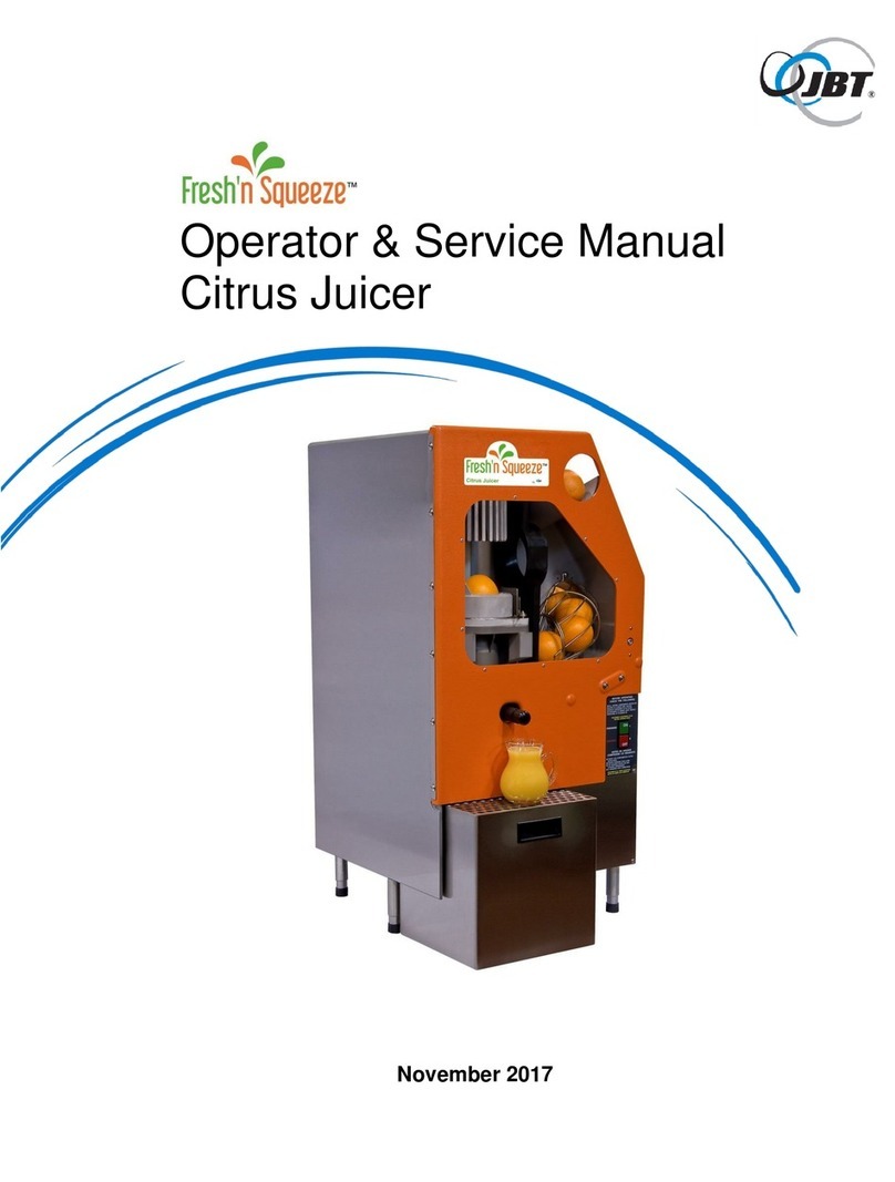 JBT Fresh'n Squeeze Citrus Juicer User manual