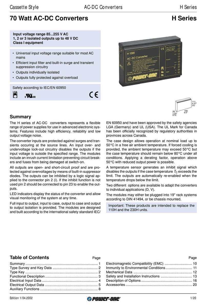 Power One H Series manual