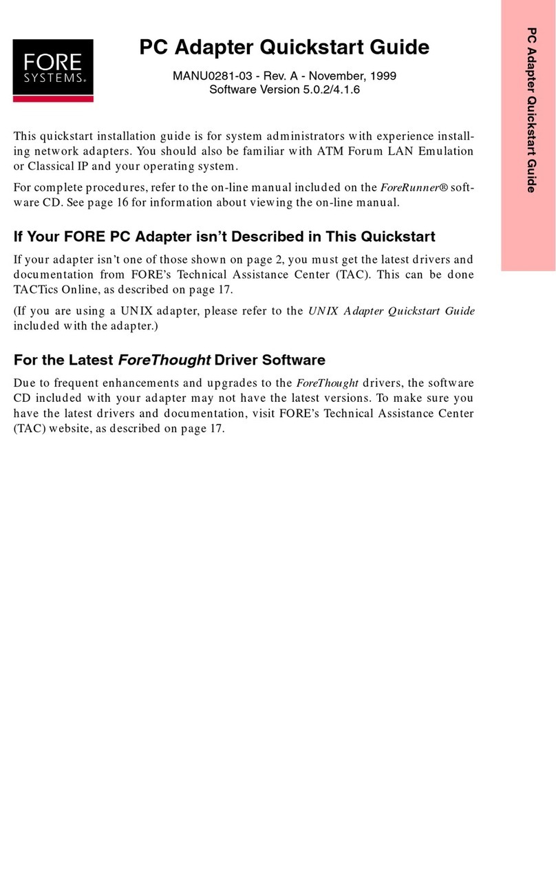 Fore Systems HE 155 quick start guide