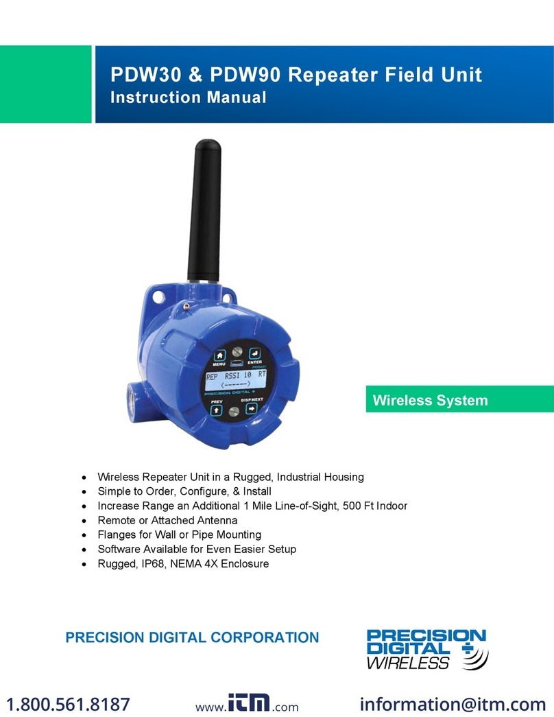 PRECISION DIGITAL PDW30 instruction manual