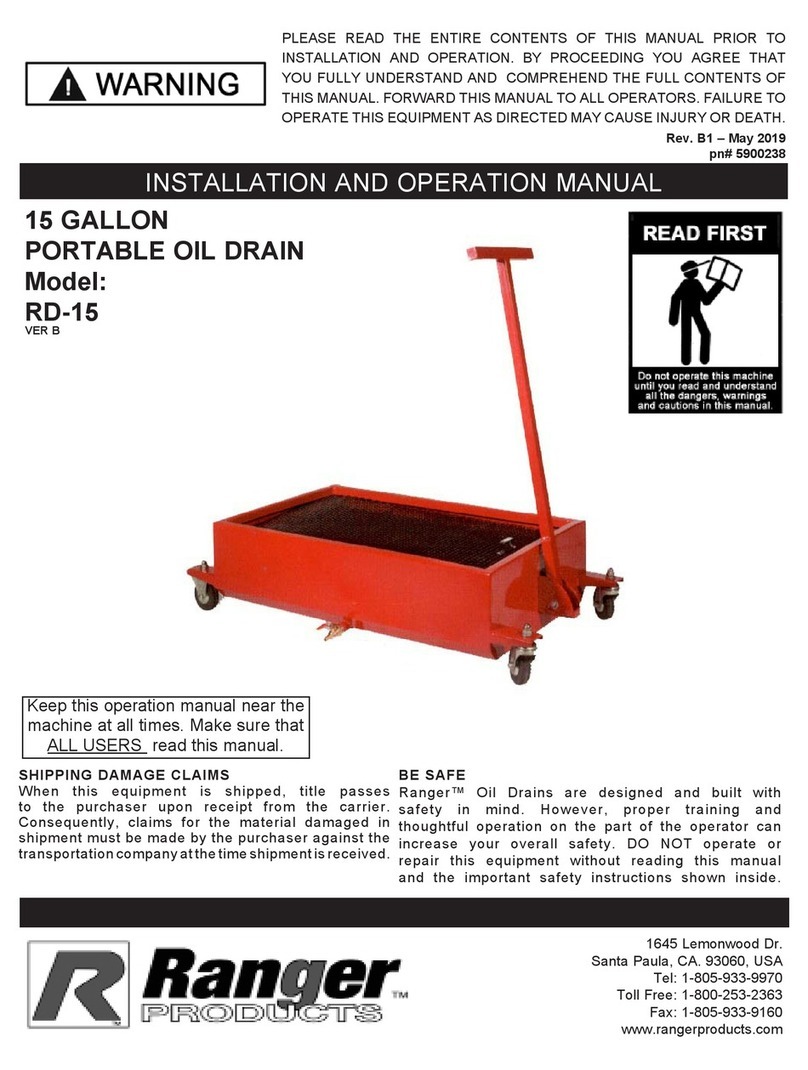 Ranger Products RD-15 Installation and operation manual