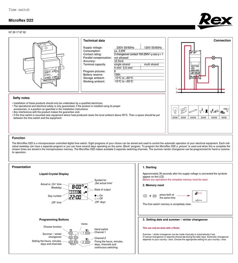REX MicroRex D22 quick start guide