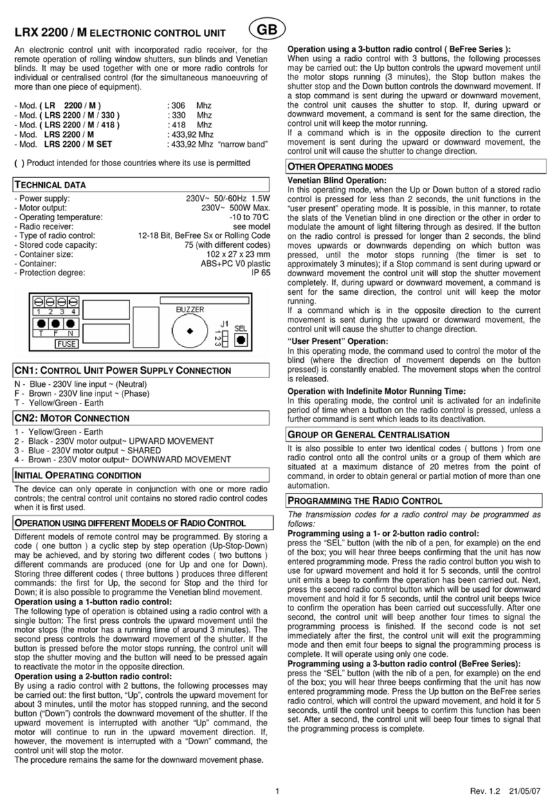 Seav LR 2200/M User manual