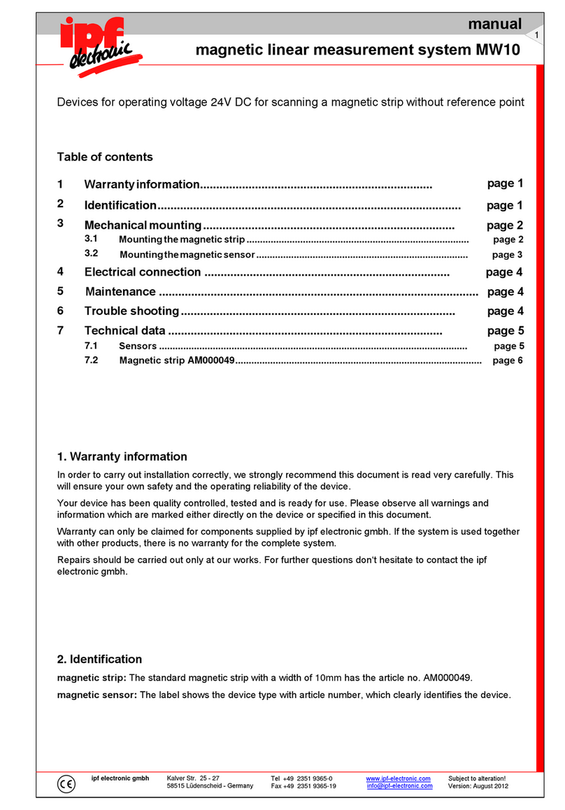 ipf electronic MW10 manual