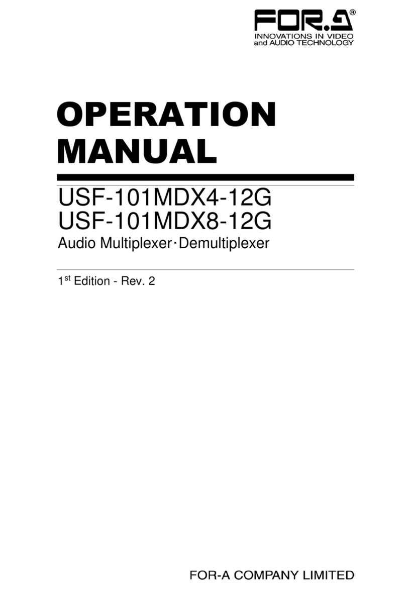 FOR-A USF-101MDX4-12G User manual