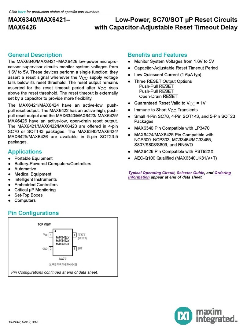 Maxim Integrated MAX6340 Series manual Maxim Integrated MAX6340 Series manual