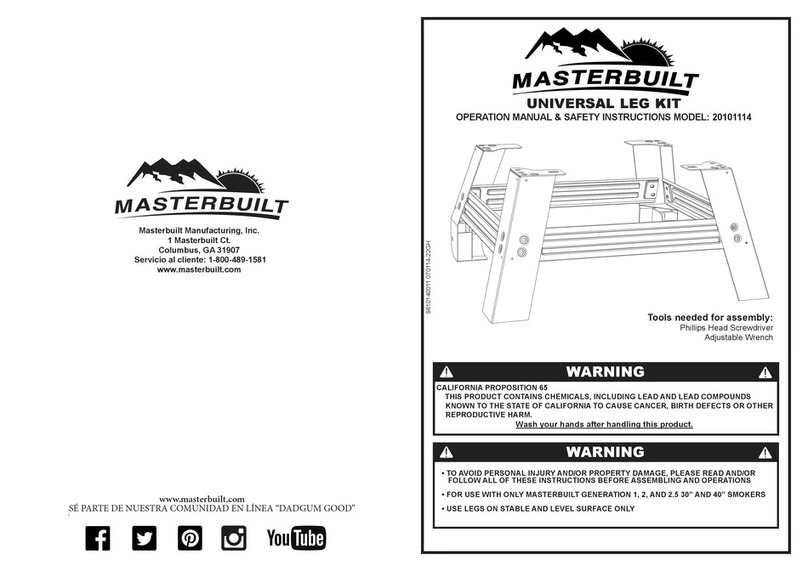 Masterbuilt 20101114 Operation manual & safety instructions