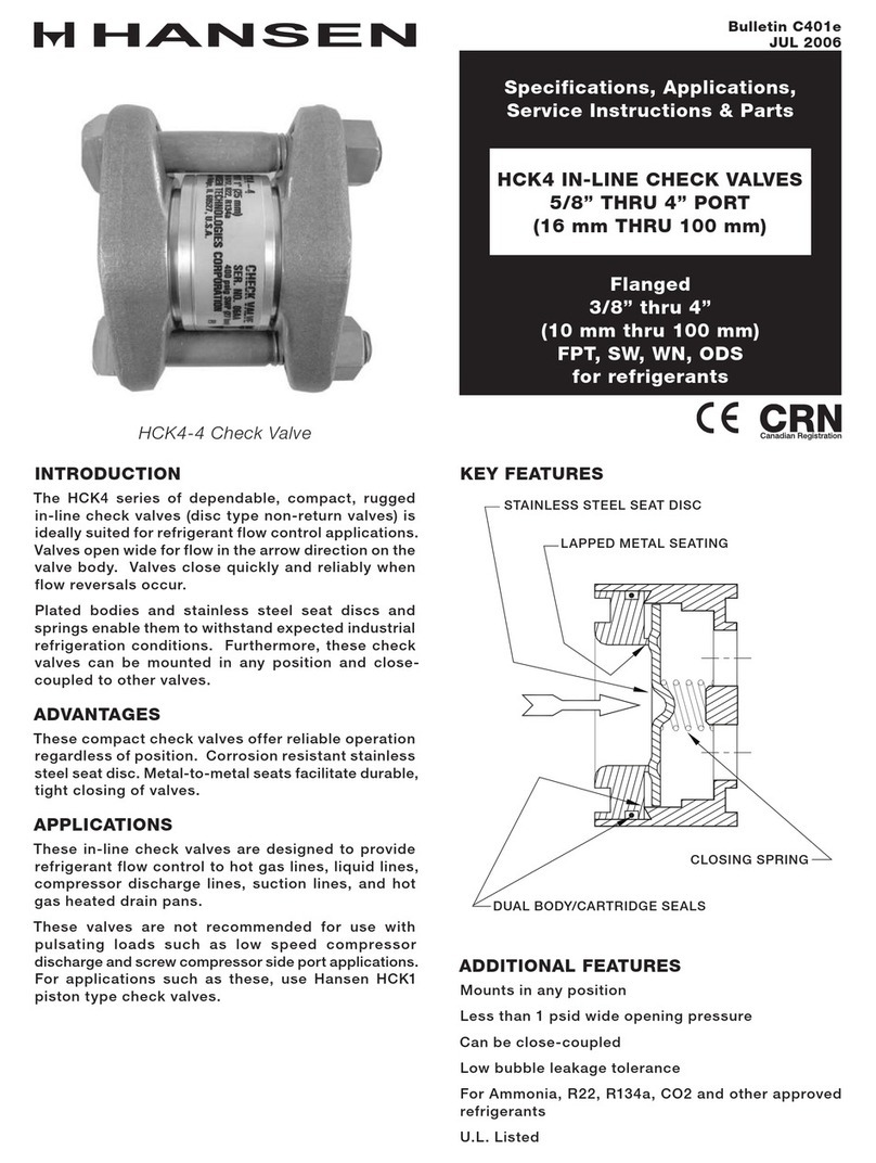 Hansen HCK4-2 Operating instructions