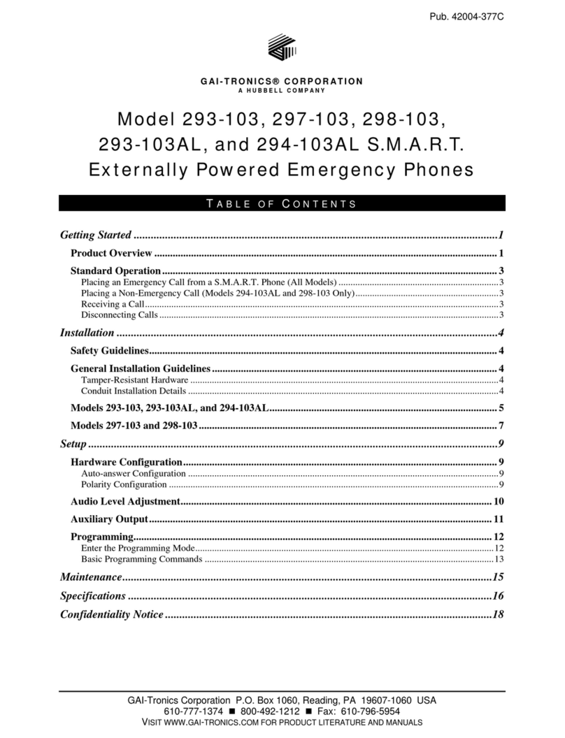 GAI-Tronics 293-103 manual