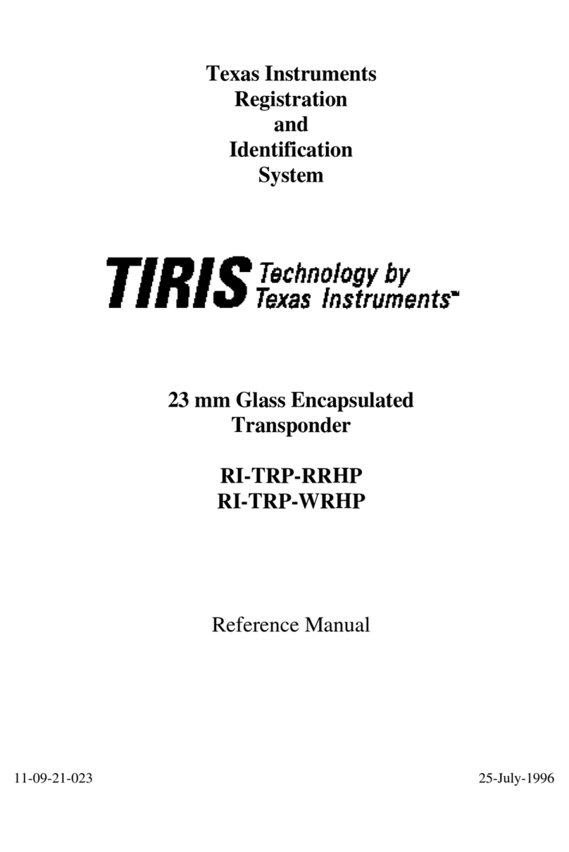 Texas Instruments TIRIS RI-TRP-RRHP Reference manual Texas Instruments TIRIS RI-TRP-RRHP Reference manual
