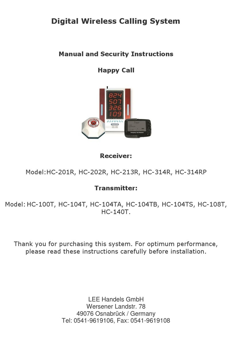 lee handels Happy Call Series Manual and Security Instructions