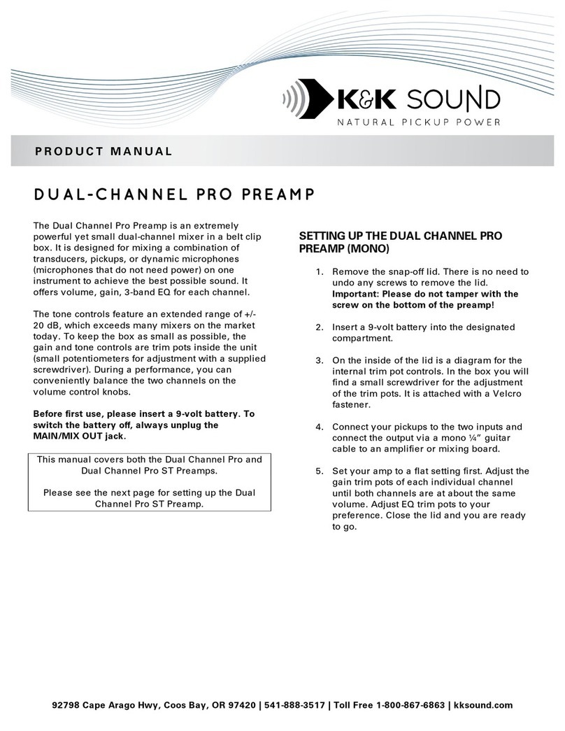 K&K Sound Dual Channel Pro product manual