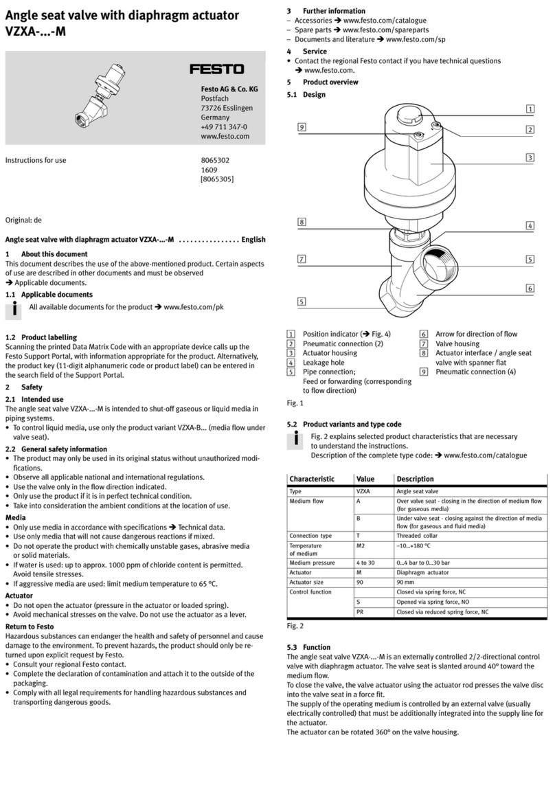 Festo VZXA-***-M Series Instructions for use