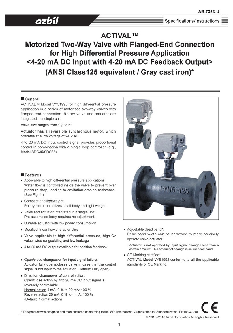 Azbil Actival VY5199J Series User manual