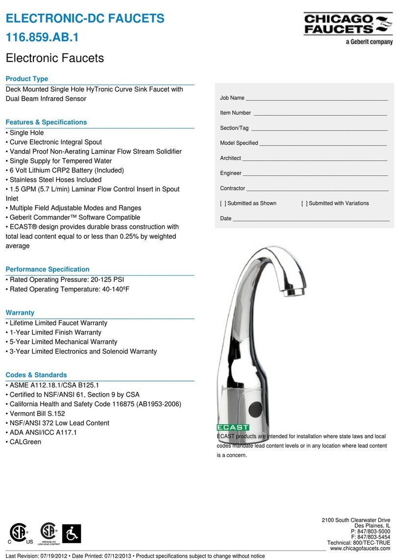 Chicago Faucets 116.859.AB.1 manual