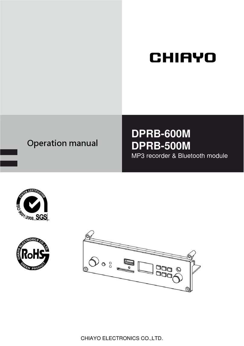 Chiayo DPRB-600M Operation manual