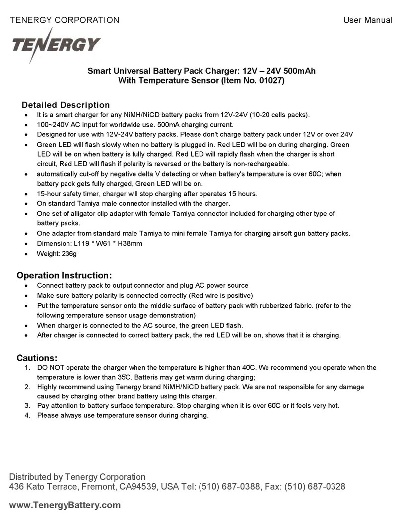 Tenergy 01027 user manual