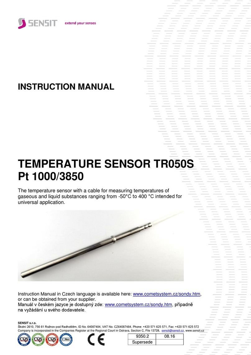 Sensit TR050S Pt 1000/3850 User manual