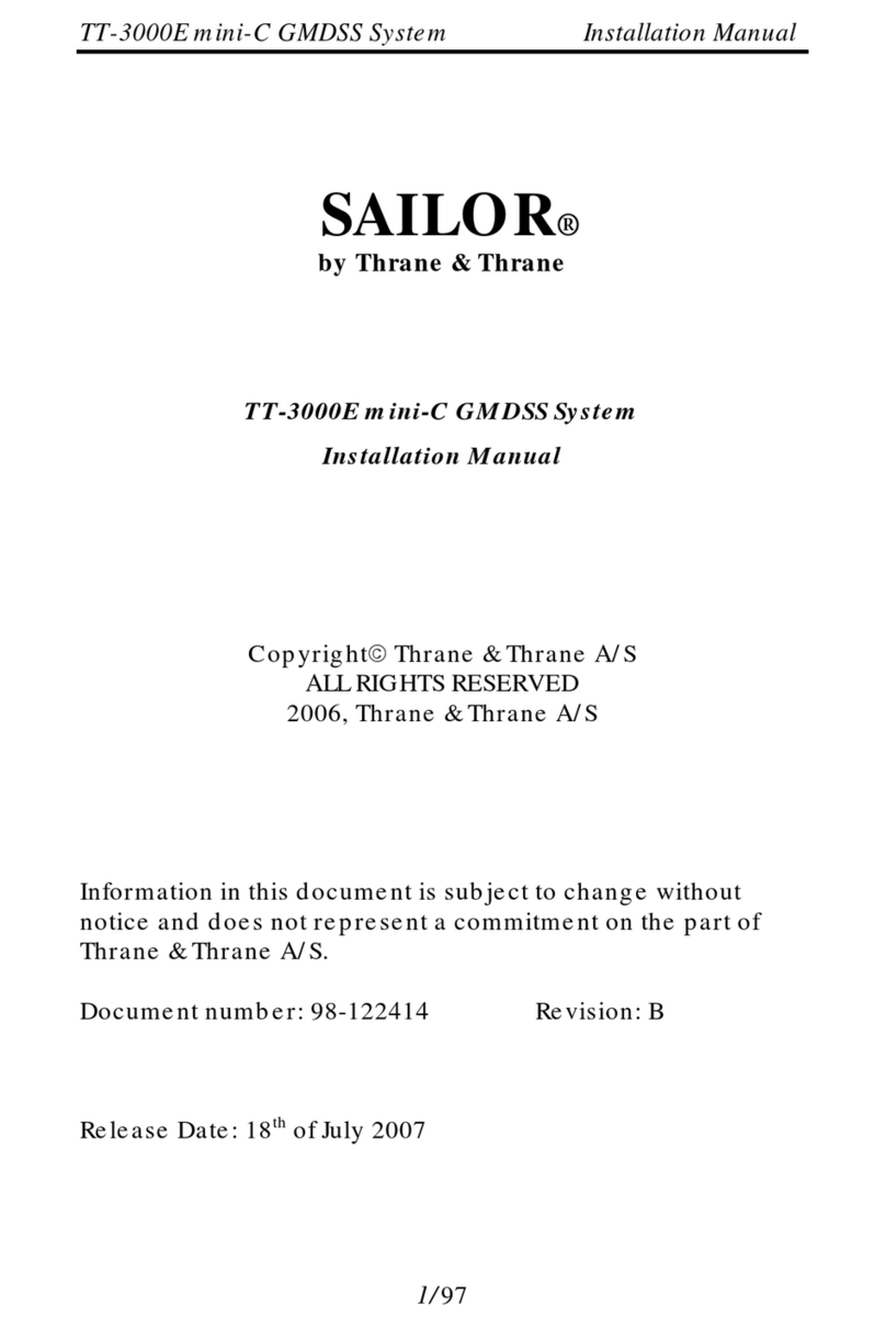 Thrane&Thrane SAILOR TT-3000E mini-C GMDSS System installation manual