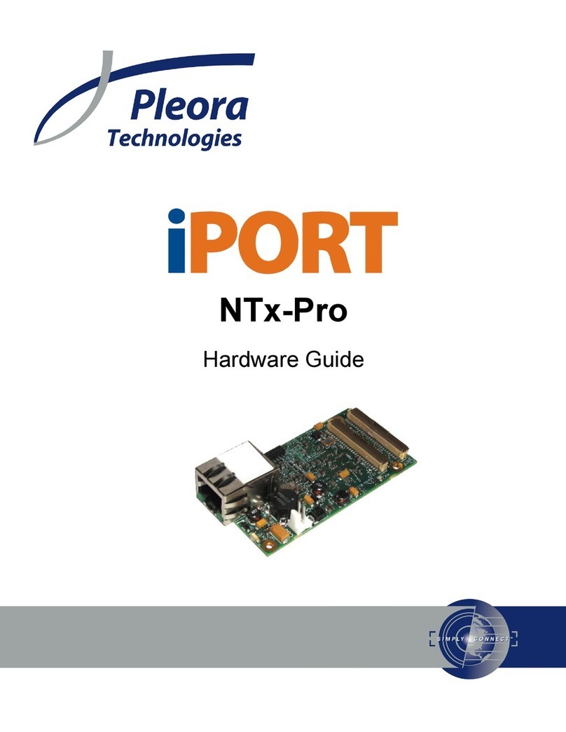 Pleora Technologies iPort NTx-Pro Hardware guide Pleora Technologies iPort NTx-Pro Hardware guide