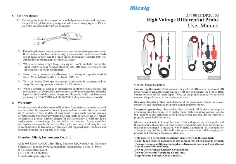 Micsig DP10013 user manual