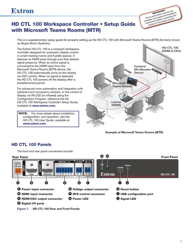 Extron electronics HD CTL 100 User manual
