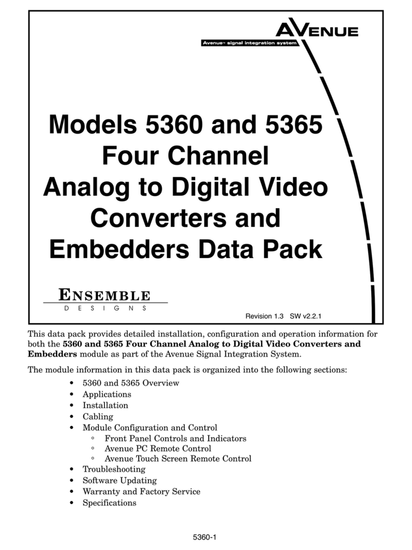 Ensemble Designs Avenue 5360 manual
