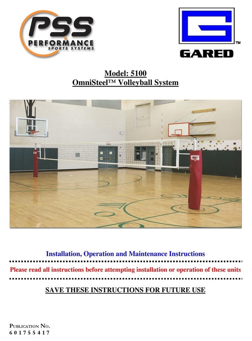 Gared Sports OmniSteel 5100 Installation, operation and maintenance instructions