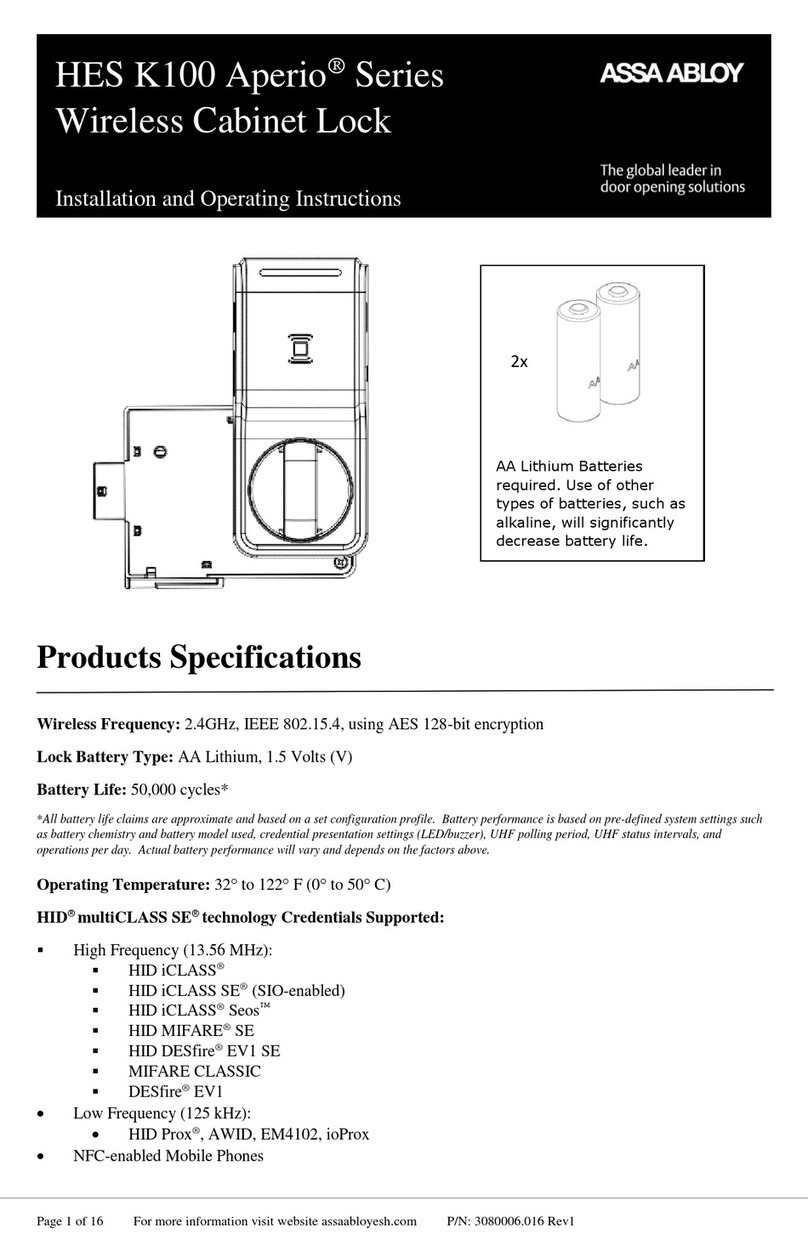 Assa Abloy Aperio Series Installation and operating instructions Assa Abloy Aperio Series Installation and operating instructions