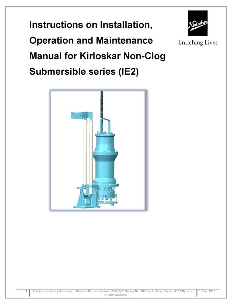 KIRLOSKAR Non-Clog Submersible Series Programming manual KIRLOSKAR Non-Clog Submersible Series Programming manual