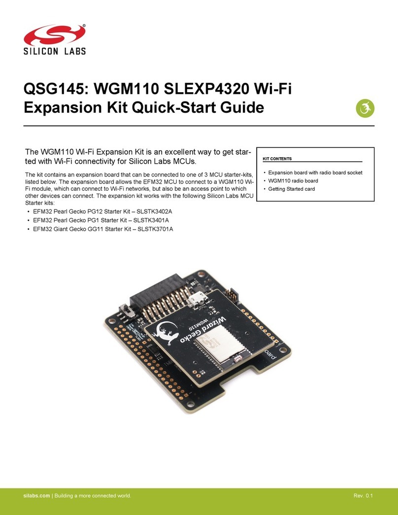 Silicon Laboratories QSG145: WGM110 SLEXP4320 Quick Start Guideline