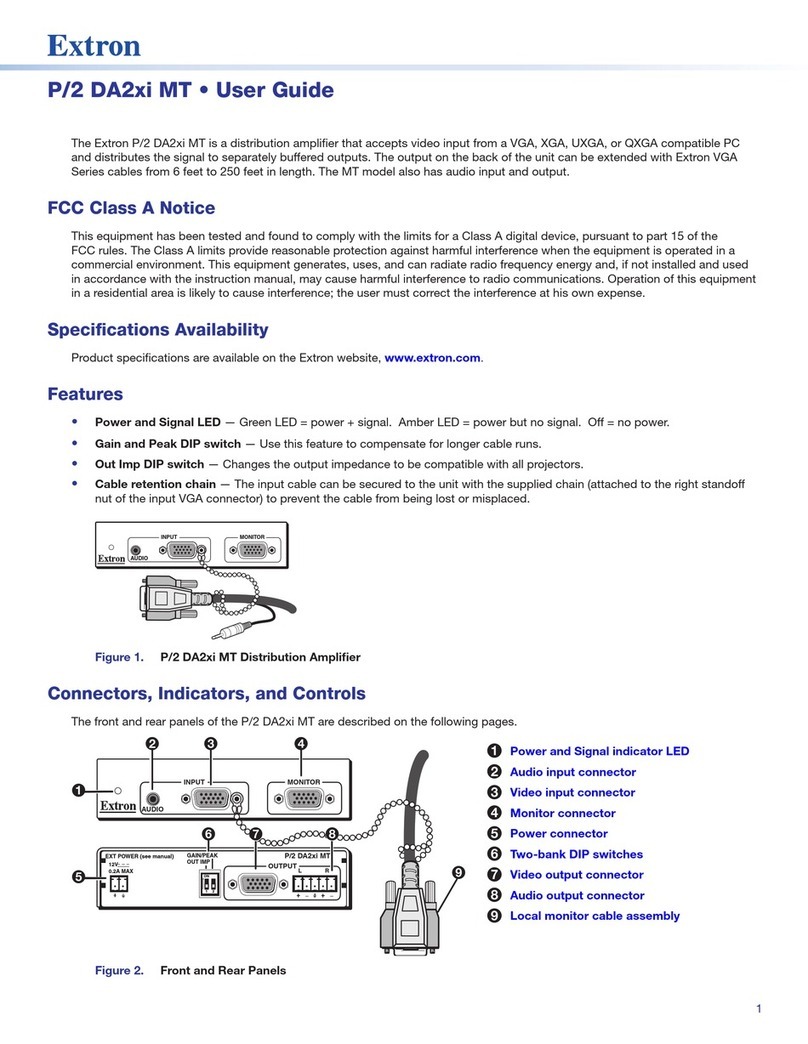 Extron electronics P/2 DA2xi MT User manual Extron electronics P/2 DA2xi MT User manual