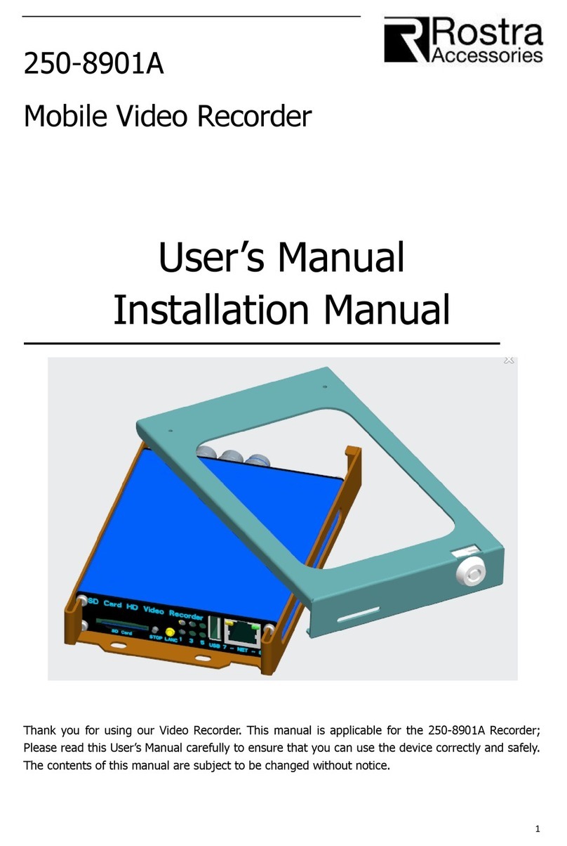 Rostra 250-8901A Installation & user manual